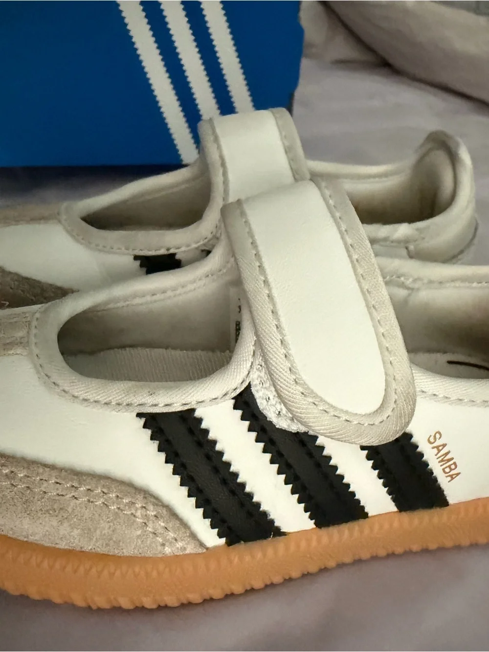 adidas White and Black Baby Mary Jane Walker Shoes